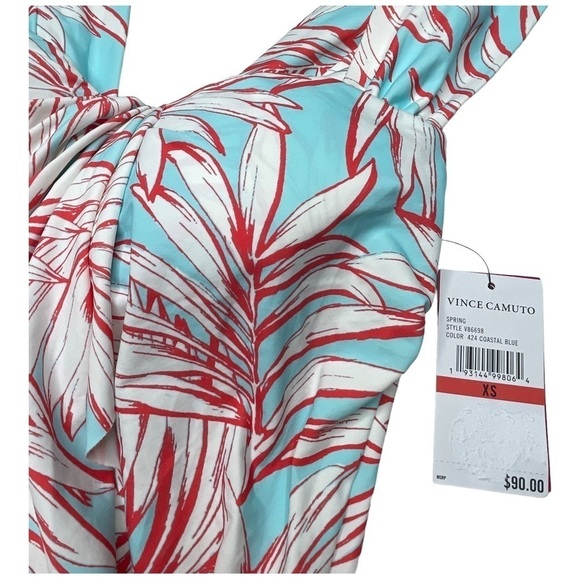 Vince Camuto Coastal Blue Draped Womens Tankini Swim Top Size XS - Picture 7 of 10
